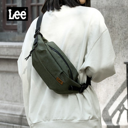 LEE Women Men Oxford Crossbody Waist Bag Waterproof Running Sport Single Shoulder Slingbag Travel iPad Pocket Daily Fanny Pack
