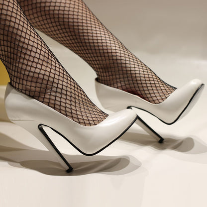 5.5 Inch Stiletto High Heel Unisex Sleek Night Club Round Toe Pump Plus Size Shoes Party Shoes Size36-46 In Stock