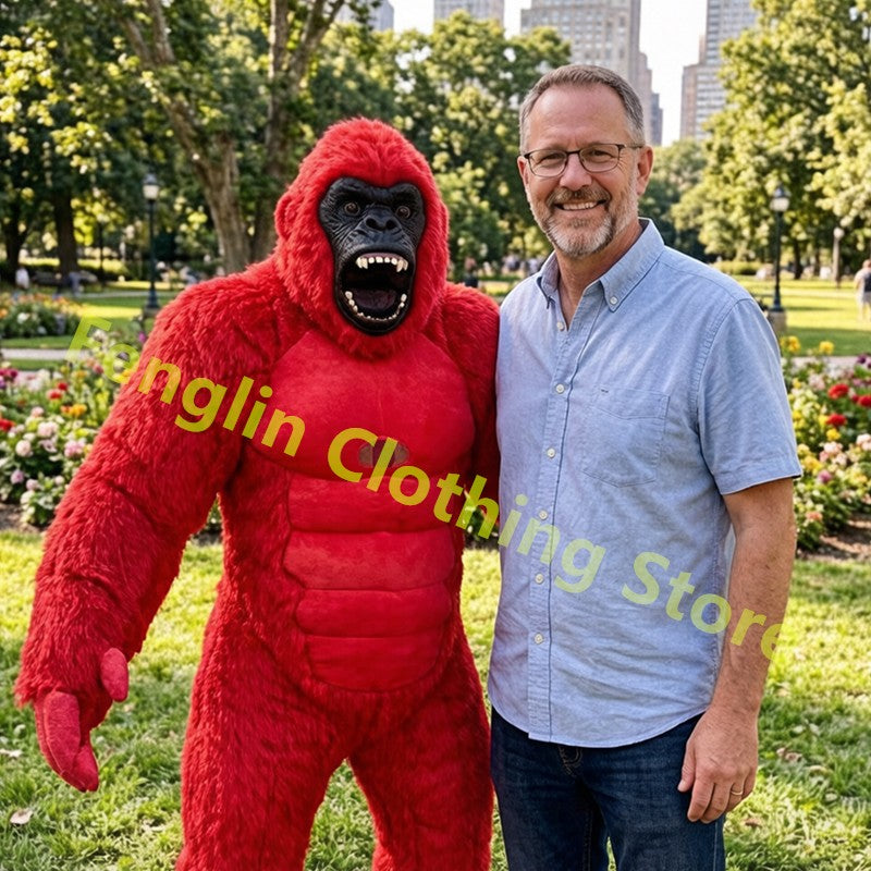 Cartoon Doll Costume 2.6-meter Inflatable Gorilla Mascot Costume Cartoon Doll King Kong Plush Party Advertisement and Role Playi