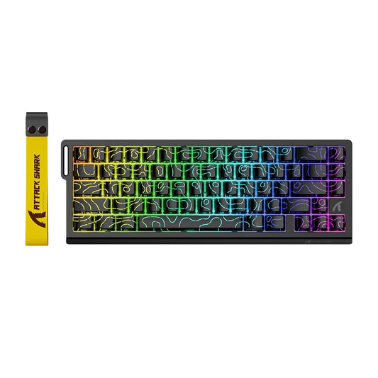 Teclado Mecânico para Jogos ATTACK SHARK X68 HE Rapid Trigger 60% com Fio, Atuação Ajustável, Switch Magnético Hall Effect, 8KRO