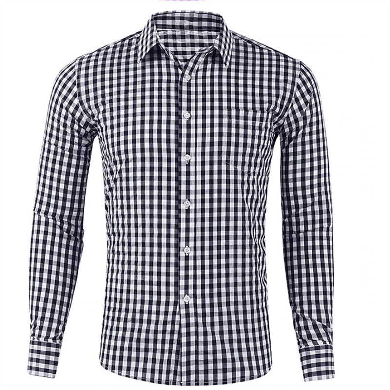 Men's shirt button-up shirt red blue long sleeve plaid/check lapel street resort printed clothing fashion casual Hawaii 5XL