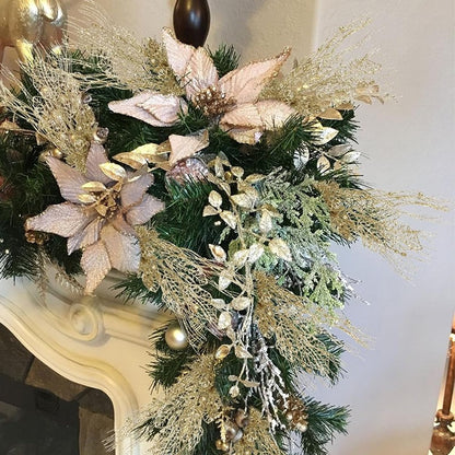 Artificial Flowers Berry Bouquet Christmas Tree Decoration Xmas Ornaments for Home Decor New Year Party Supplies Accessory