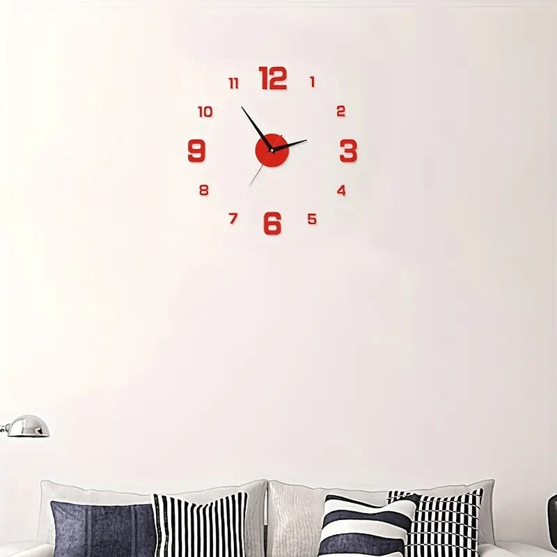 Simple LED wall clock with night light function, silent, modern decorative digital wall clock, DIY 3D digital wall clock