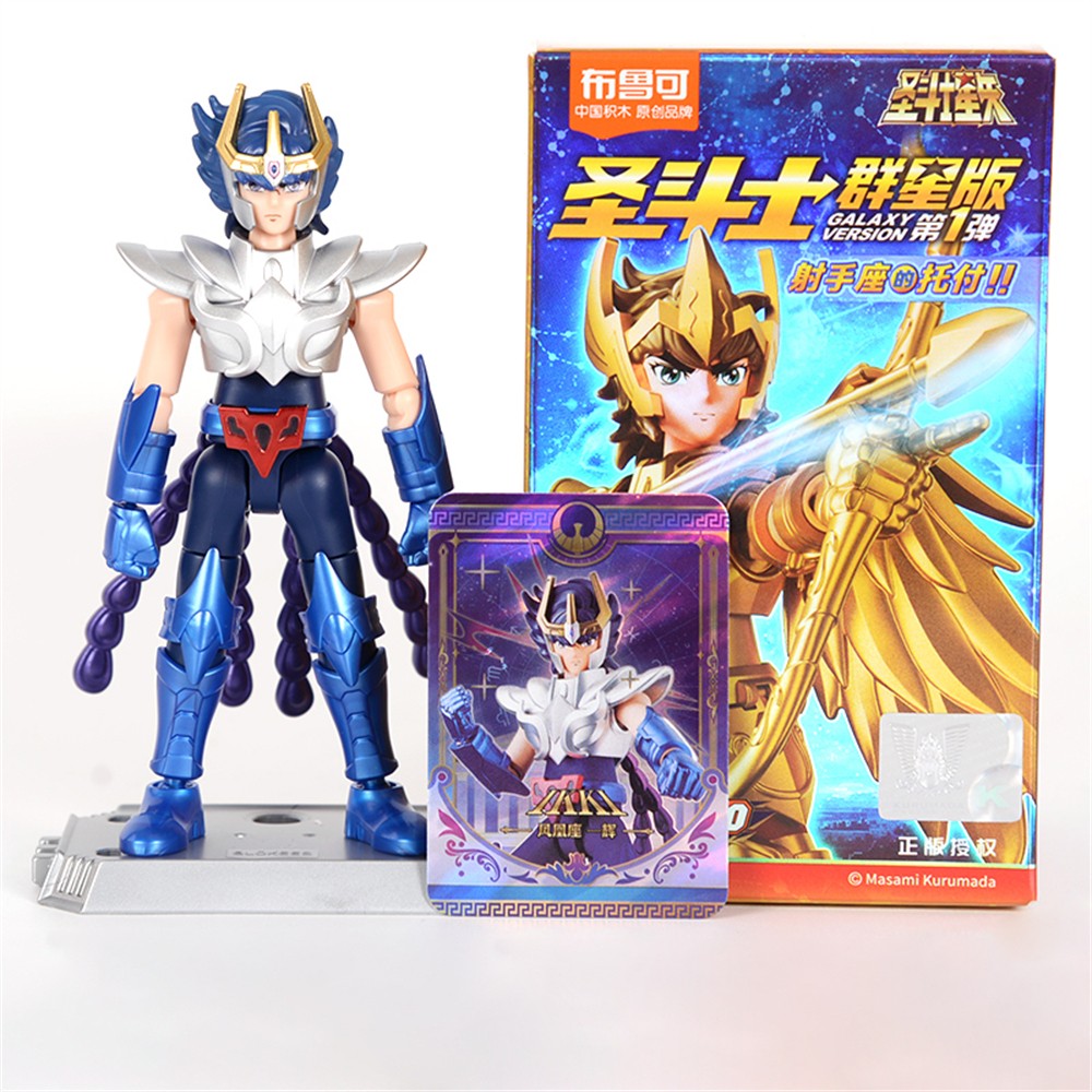 Blokees Gold Saint Boneco de Ação DIY Brinquedos de Montar Seiya Shiryu Hyoga Dohko Camus Shina Coleção de Blocos de Montar