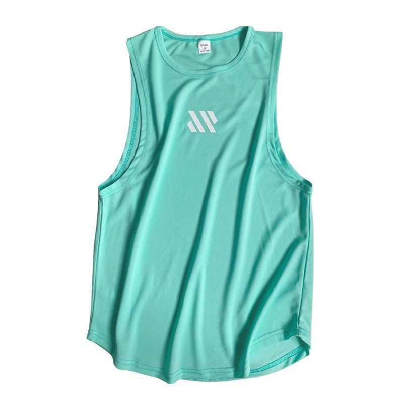 2025 Mens fitness gyms Tank top men Fitness sleeveless shirt Male mesh breathable Sports vest Undershirt Gyms Running vest men