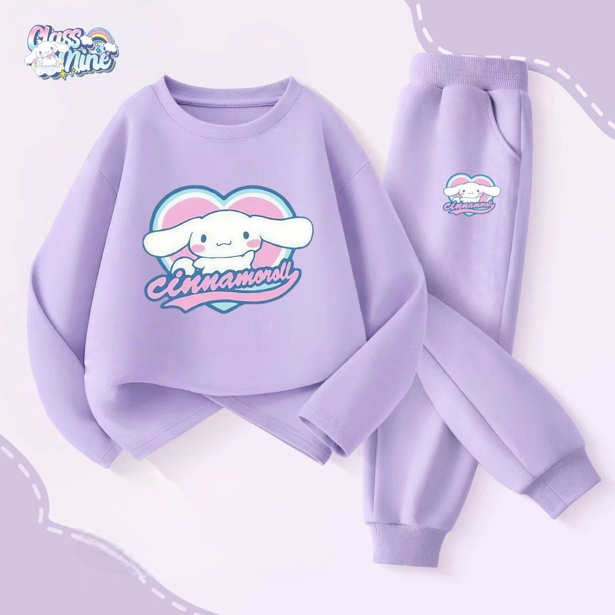 Autumn Baby Girl Clothes Set Cartoon Printed Pullover Sweatshirts Top And Pants Bottom 2 Pieces Suit Kid Children Boy Tracksuits