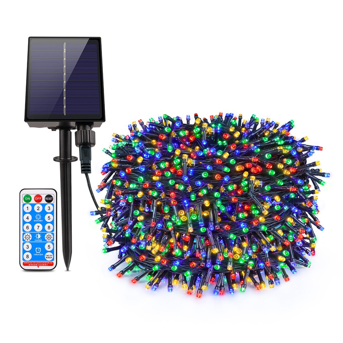 Outdoor Solar String Fairy Light 100M 1000 LED Waterproof Garland Large Solar Panel Fast Charge Lamp Christmas Garden Decor -JY
