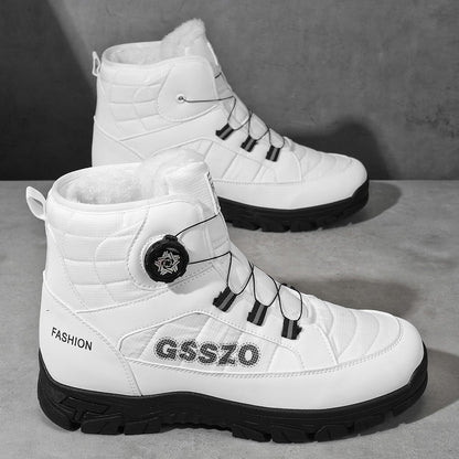 Winter New Swivel Buckle Fleece Waterproof Snow Boots Outdoor Non-slip and Wear-resistant