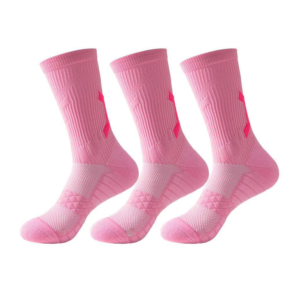 1/3 pairs professional men's basketball socks with thick towel bottom breathable sports socks men's long badminton socks