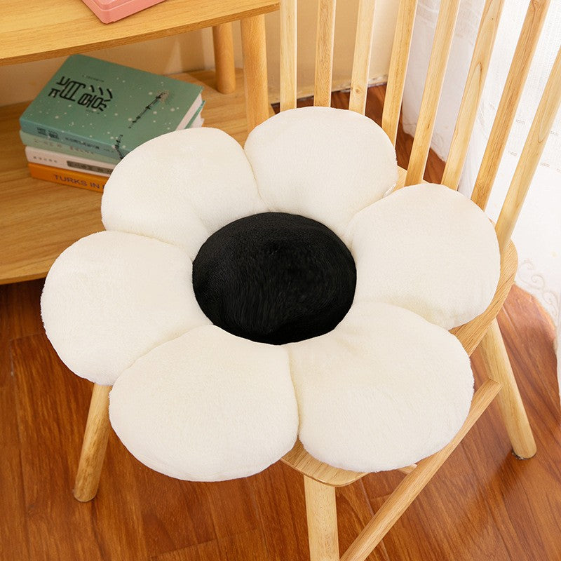 Flower Cushion Girly Room Decor Sunflower Pillow Bay Window Pink Flower Setting for Kids Bedroom Seat Pillow