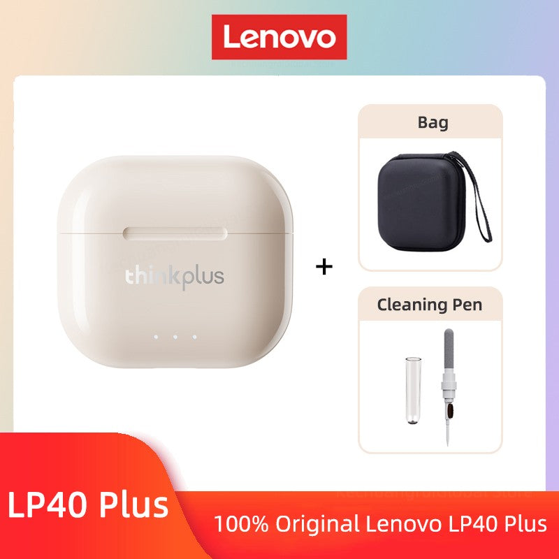 Original Lenovo LP40 Plus Earphones TWS LP40 II Wireless Bluetooth 5.3 Headphones Sport Noise Reduction Touch Control Earbus New