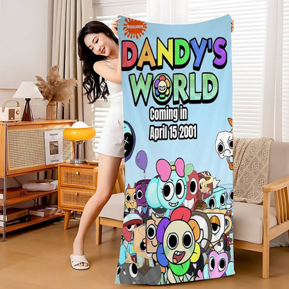 Popular Game D-Dandys World Pretty Beach Towel For Kids Personalized Bath Towel Pool Towel Vacation Gift Picnic Towel Party Gift