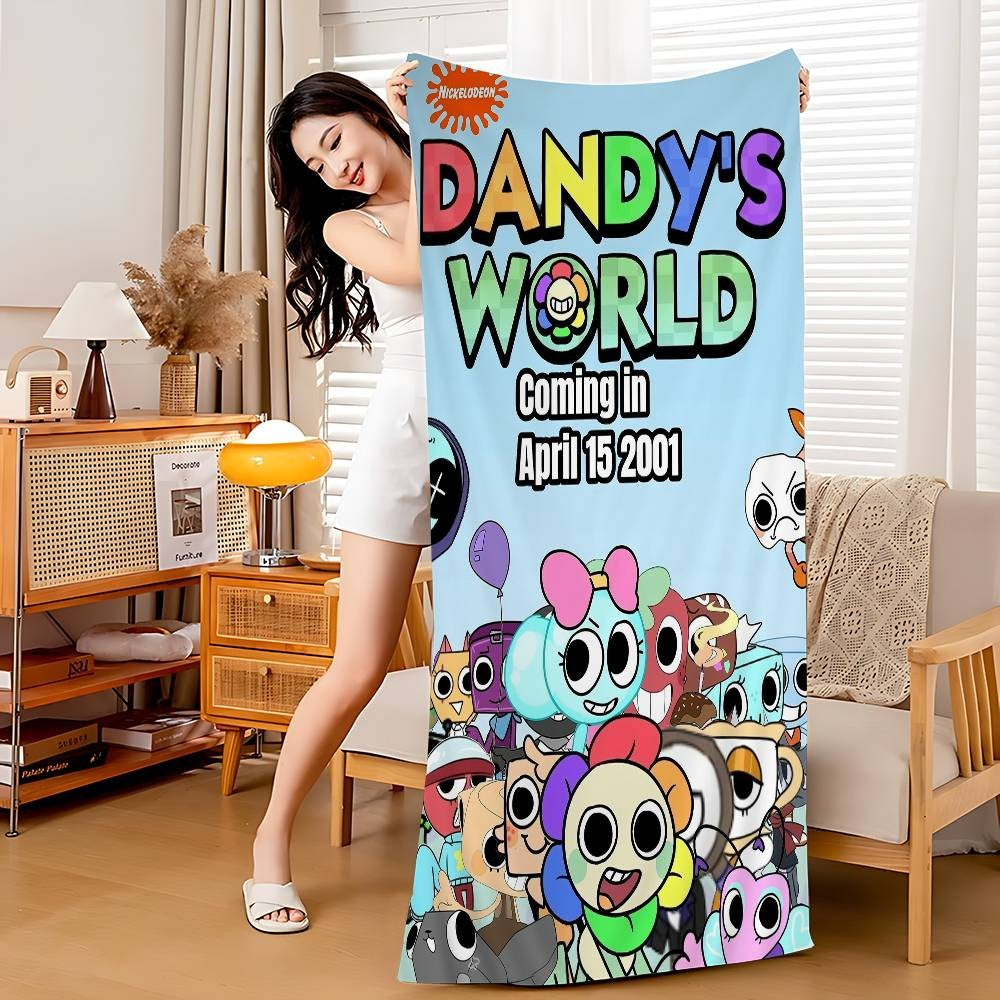 Popular Game D-Dandys World Pretty Beach Towel For Kids Personalized Bath Towel Pool Towel Vacation Gift Picnic Towel Party Gift