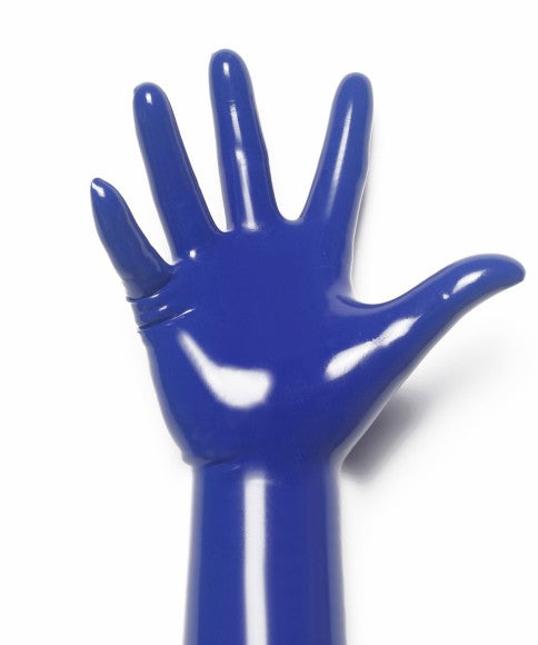 Unisex Natural Latex Black Gloves Rubber Short Gloves Cosplay Costumes Accessory