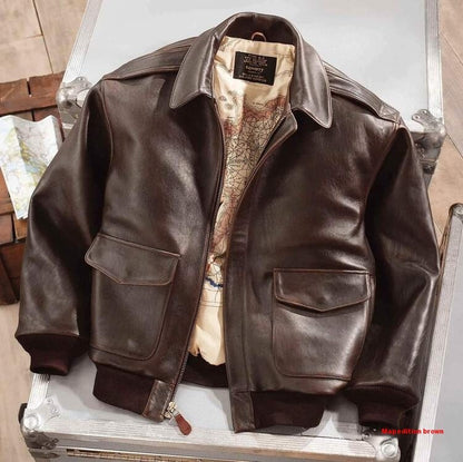 Retro Oversized Motorcycle Jacket American Air Force Pu Leather Jacket For Male Female Pilots Couple Leather Jackets Motorcycle