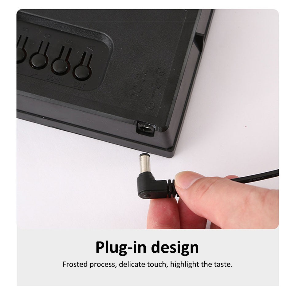 Digital Large Wall Clock Alarm Temperature Date Calendar Display 8 Sets of Alarm Clocks 14'' Electronic LED Clock Plug in Use