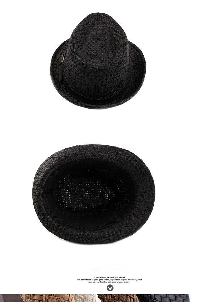 Chapéu Jazz Coreano Moderno Simples Chapéu de Sol Feminino Verão Protetor Solar Respirável Chapéu de Palha para Homens