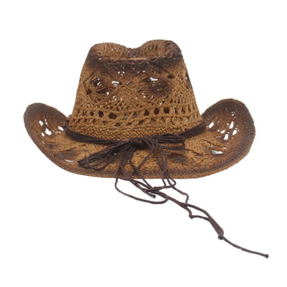 New outdoor beach sun protection and breathable cowboy hat with ethnic style, western sun protection and shading