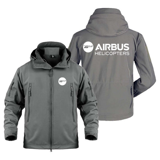 Men's Outdoor Flight Military Aviation Airbus Helicopter Pilots Aircraft SoftShell Tactical Shark Skin Fleece Warm Coats Jackets