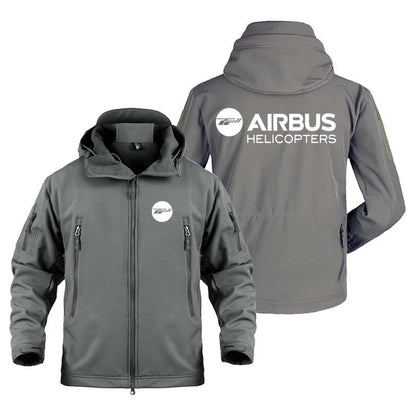 Men's Outdoor Flight Military Aviation Airbus Helicopter Pilots Aircraft SoftShell Tactical Shark Skin Fleece Warm Coats Jackets