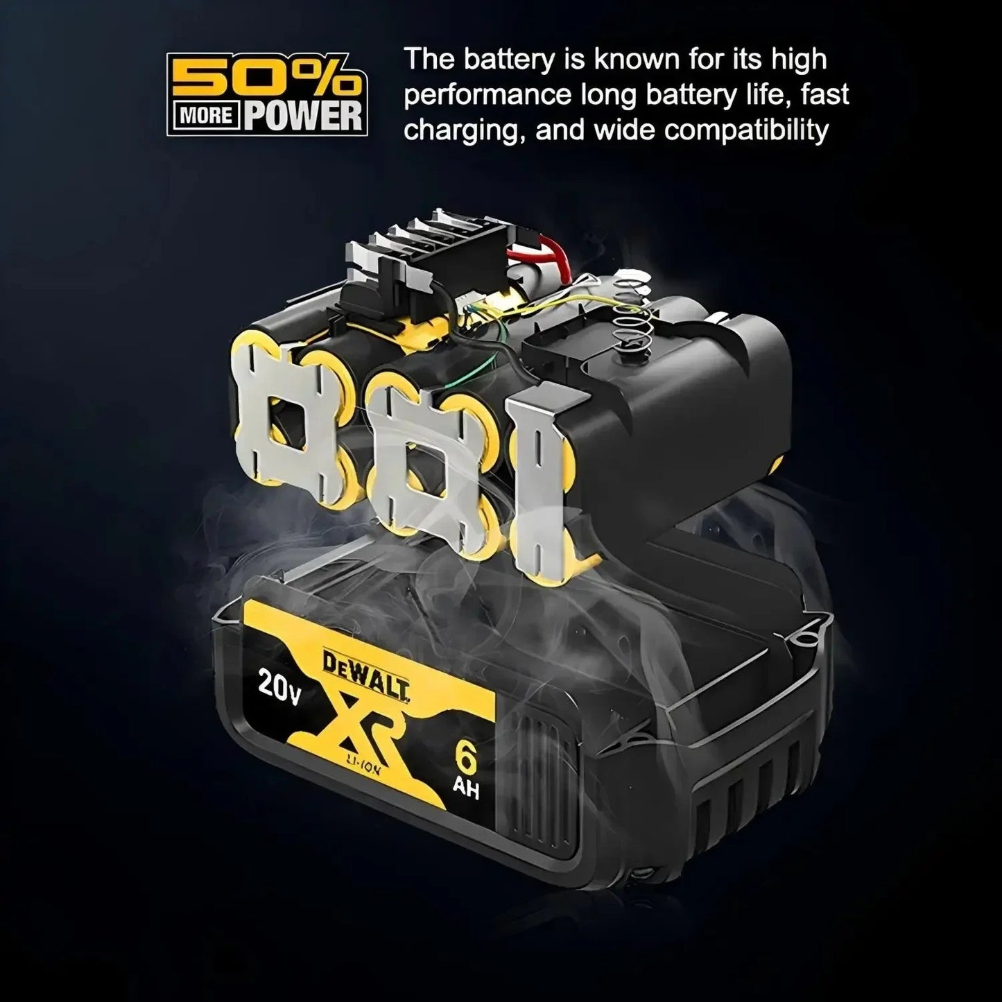 Bateria Original DeWALT 20V/60V 6Ah 9Ah MAX FlexVolt para Ferramenta Elétrica DCB606 DCB205 DCB206 DCB209 DCB182 com Carregador