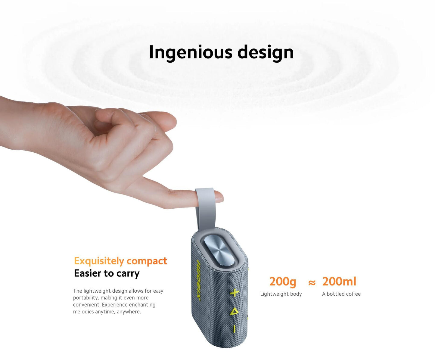 NOVA Xiaomi Sound Pocket IP67 Bluetooth 5.4 Alto-falante Portátil Combo Estéreo TWS 1000mAh 10 Horas de Bateria de Longa Duração Microfone