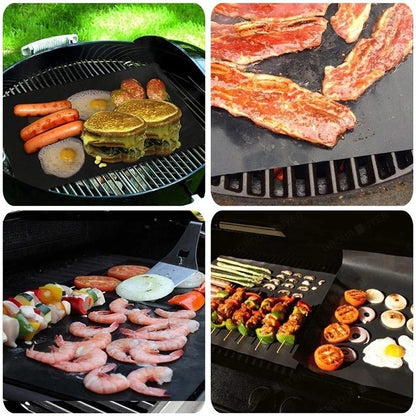 1/5/10pcs BBQ Grill Mat 40X33CM Non Stick Barbecue Grill Liners Oven Grill Foil Barbecue Liner Mat Kitchen Tools Accessories 50%