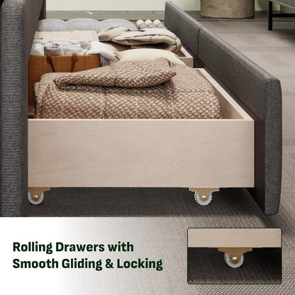 Softa Queen All-in-One Adjustable Bed Frame with 12" Gel Memory Foam Hybrid Mattress, Electric Bed with Upholstered Headboard &