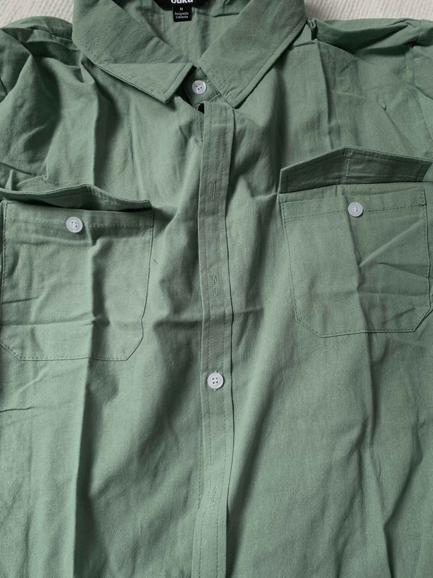 Men's Short Sleeve Cotton Shirt Men T-shirt Linen Short Sleeve Shirt Linen Shirt Men's Shirt with Short Sleeves Men T-shirt