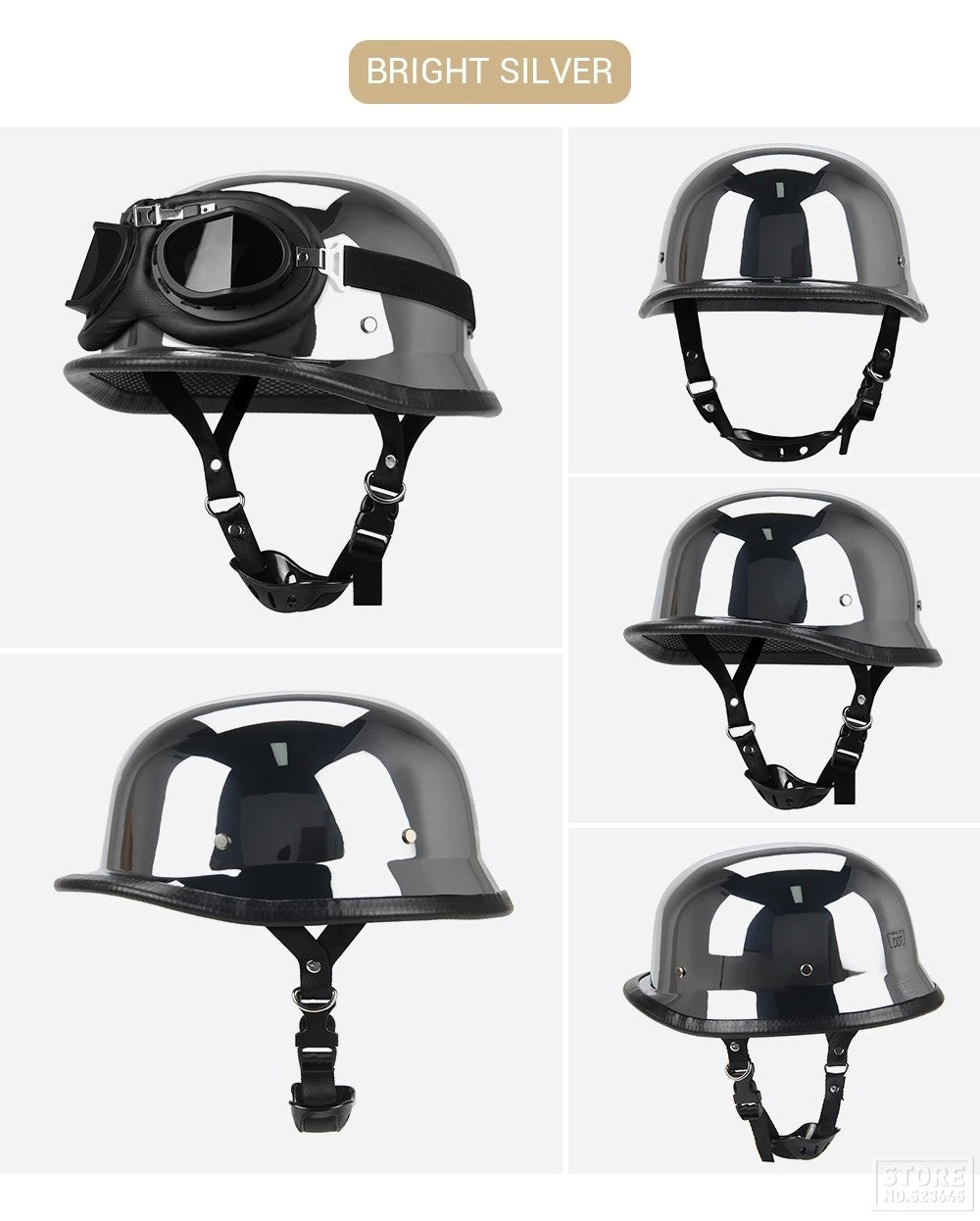 Capacete De Moto Retro Alemão Vintage Moto Capacete DOT Certificação Meio Capacete Homens Mulheres