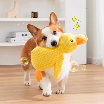 Brinquedo para Cão de Estimação Interativo Resistente a Mordidas Indestrutível Anti-Mastigação com Som de Pato para Aliviar o Estresse