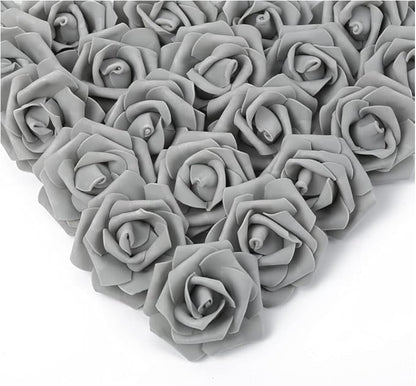 10/20/50Pcs Artificial Foam Rose Flowers PE Fake Flower for Home Room Dceor Wedding Party Halloween Thanksgiving Christmas Decor
