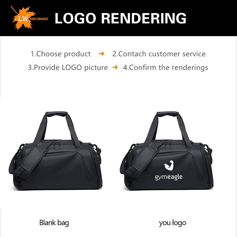 Customized Travel Bag Logo Large Capacity Storage Bag Men's Handheld Shoulder Bag Sports Gym Bag DIY