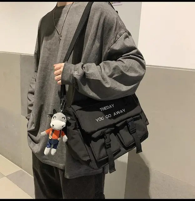 Nylon Crossbody Bags for Men Women Large Capacity Handbags Shoulder Bag Casual Youth Canvas Messenger Bag Student School Bags