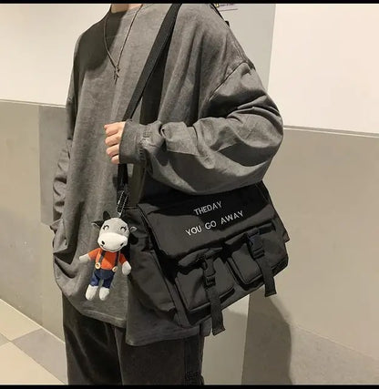 Nylon Crossbody Bags for Men Women Large Capacity Handbags Shoulder Bag Casual Youth Canvas Messenger Bag Student School Bags