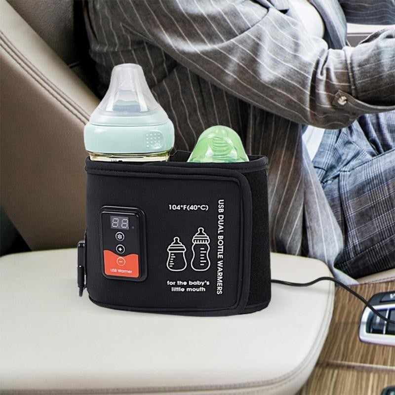 Milk Dispenser Usb Double Bottle Insulation Sleeve Baby Bottle Insulation Case L8RB