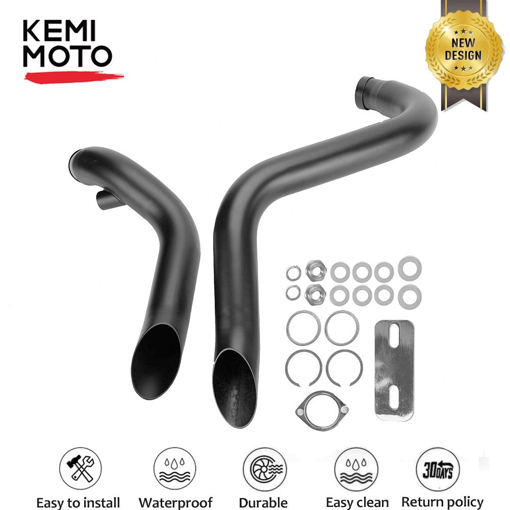 KEMIMOTO Motorcycle Exhaust Pipes 2" Drag Pipes Exhaust For Softail Dyna Sportster Chopper Bobber 1984-2017 Exhaust Systems Part