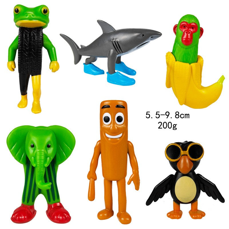 Boneco de brinquedo italiano Brainrot Tung Sahur Tralalero Tralala Figuras Bombardino Crocodilo Shimpanzini Bananini Decoração de modelo Boneca Presente