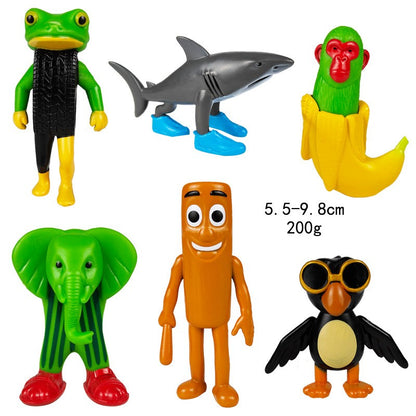 Boneco de brinquedo italiano Brainrot Tung Sahur Tralalero Tralala Figuras Bombardino Crocodilo Shimpanzini Bananini Decoração de modelo Boneca Presente