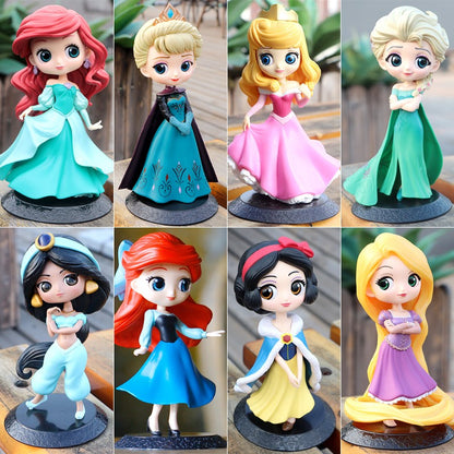 Disney Princesa Ariel Rapunzel Cinderela Sereia Anna Elsa Bela Sofia Branca de Neve Mulan A Pequena Sereia Bonecos Brinquedos Presente Infantil