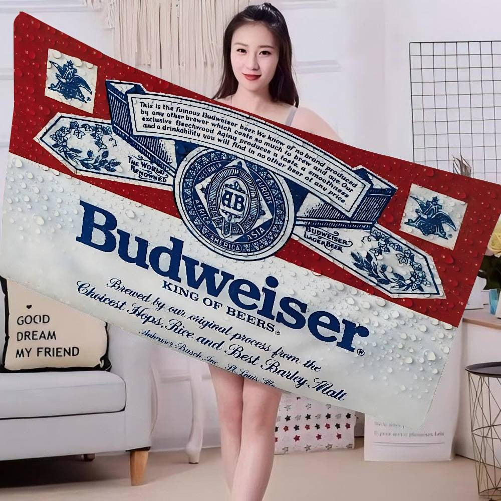 King Of Beer B-Budweiser Big Microfiber Beach Towels Quick Dry Towel Sand Beach Towels Pool Towel For Travel Swim Pool Yoga