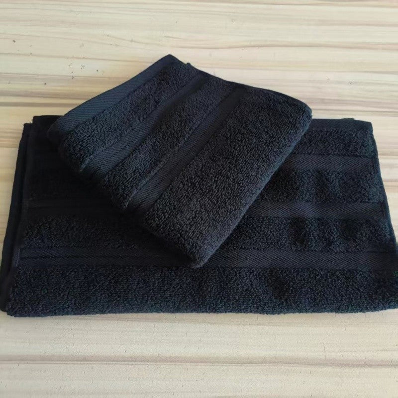 2pcs 100%Cotton Hand Towel,Soft Water Absorbent,Black Square Little Face Towel For Hotel,Home Washcloth,35*35cm Drop Shipping