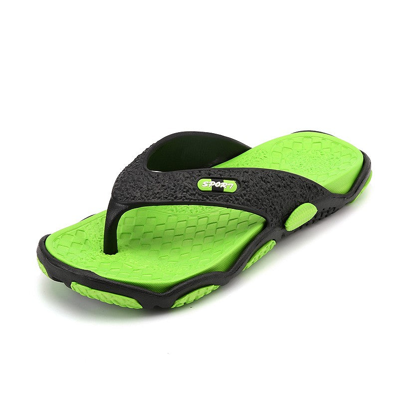 Ngouxm Summer Big Size Youth Slippers Men Massage Non-Slip Cool Outside Flip Flops Breathable Thick-Soled Toe Sandals