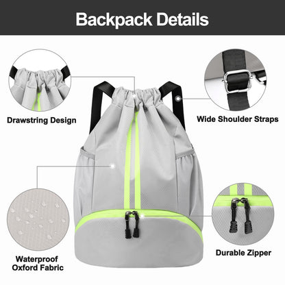 Basketball bag swimming bag Drawstring Backpack fitness Gym Bag with Shoes Compartment Sports Dry Wet Separation Storage Bag
