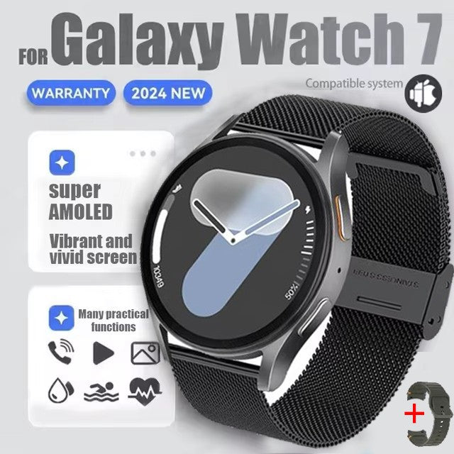 2025 New Watch 7 Classic GPS Sports Smartwatch1.5inch AMOLED HD Screen Voice Assistant Bluetooth Call Smart Watch For Men Women