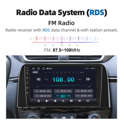 Para Honda CRV CR-V 2017-2021 CarPlay Android 14.0 Aparelho de Som Automotivo Rádio GPS Navegação Bluetooth WiFi 2+32GB Unidade Principal SWC ASP FM/RDS