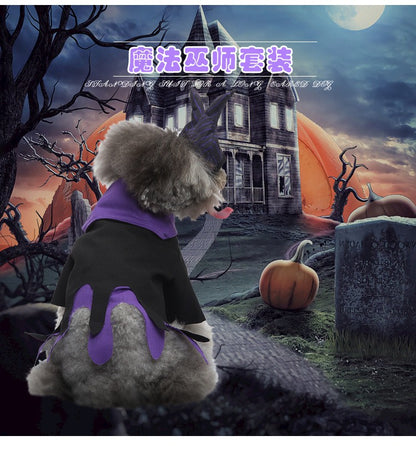 Fantasia de Halloween para Cães e Gatos, Vestido de Fada Borboleta Engraçado com Asa Destacável, Roupa para Pet, Vestido de Festa, Fantasia de Cosplay