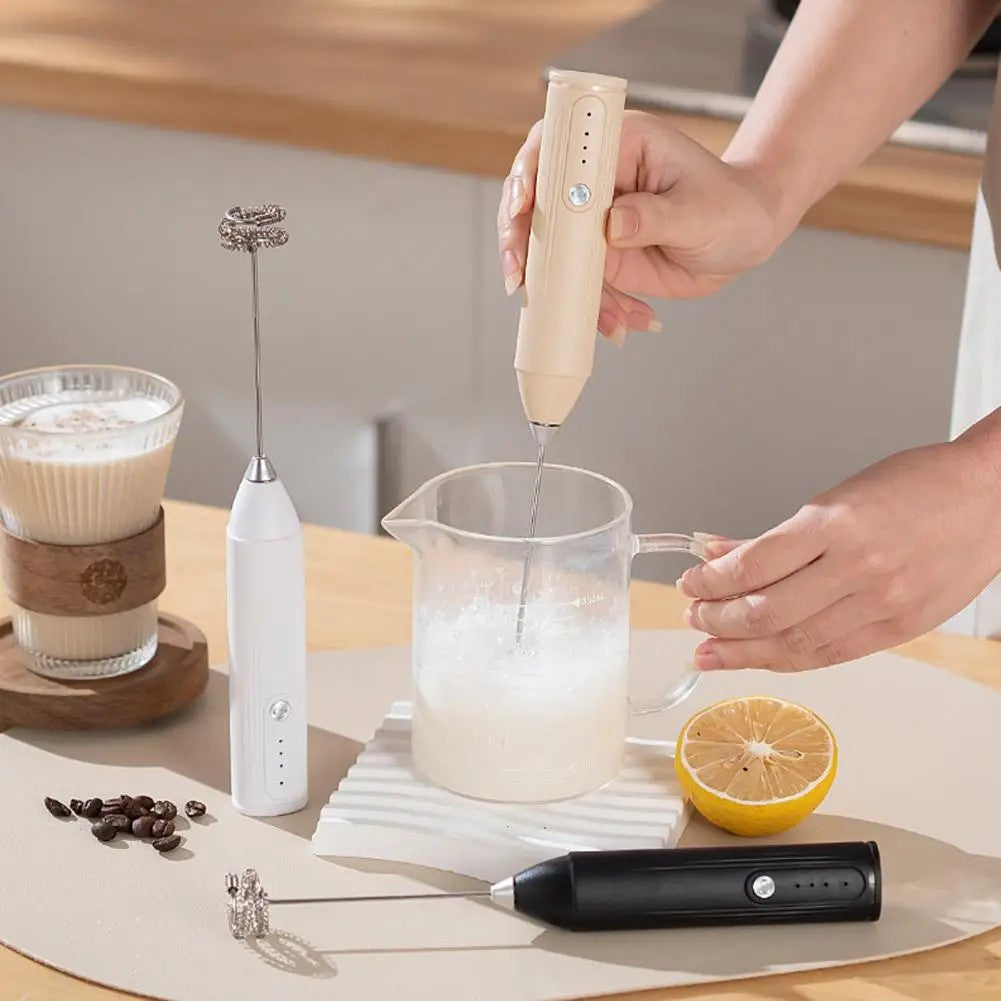 Electric egg beater, handheld milk frother, wireless charging beverage coffee machine, mini portable kitchen jam blender