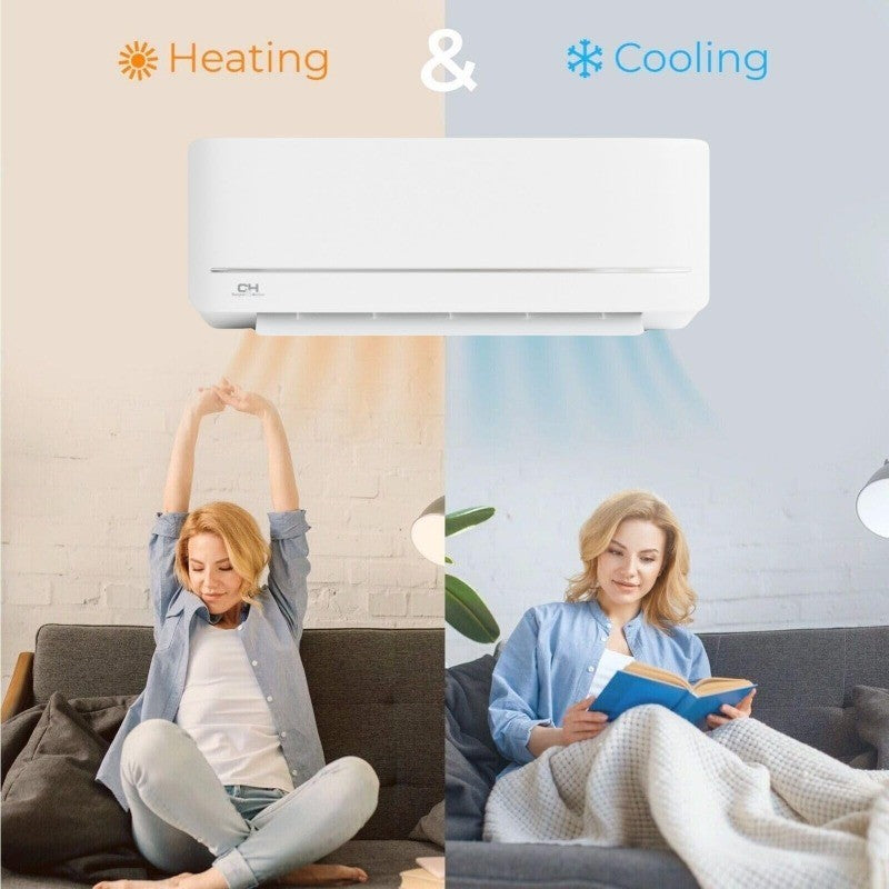 Ar Condicionado e Bomba de Calor Mini Split sem Dutos de Parede de Zona Única Cooper & Hunter 9.000 BTU 115V – 21.5 SEER2