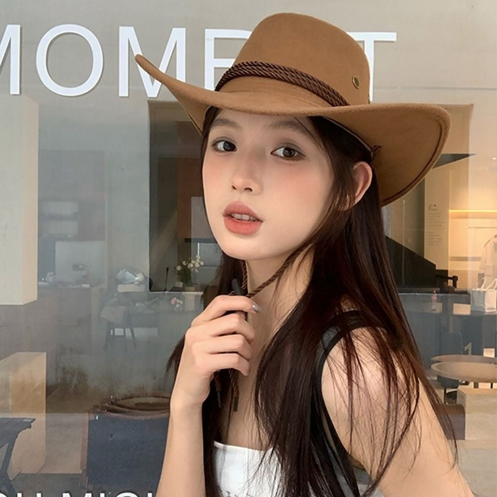 Wide Brim Western Cowboy Hat Knight Hat Climbing Hat Summer Sun Hat Cycling Cap Sun Protection Cap Sunscreen Cap Men/Male